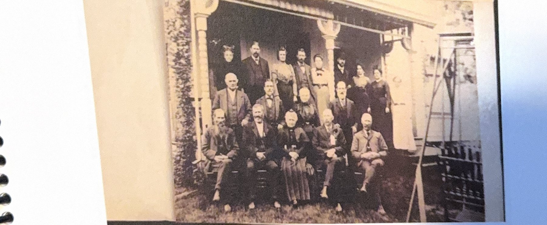 Henry J. Krotzer with extended family in Clarion County, Pennsylvania, soon after the Civil War