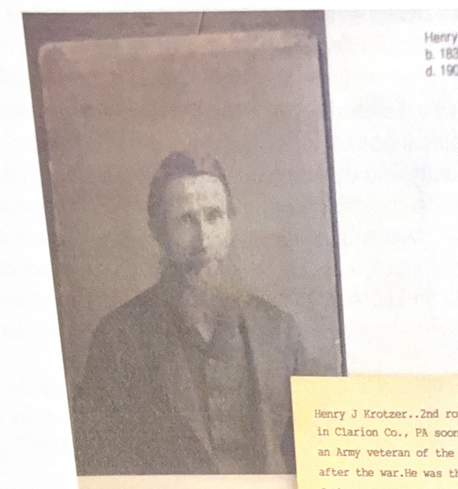 Henry J. Krotzer, portrait