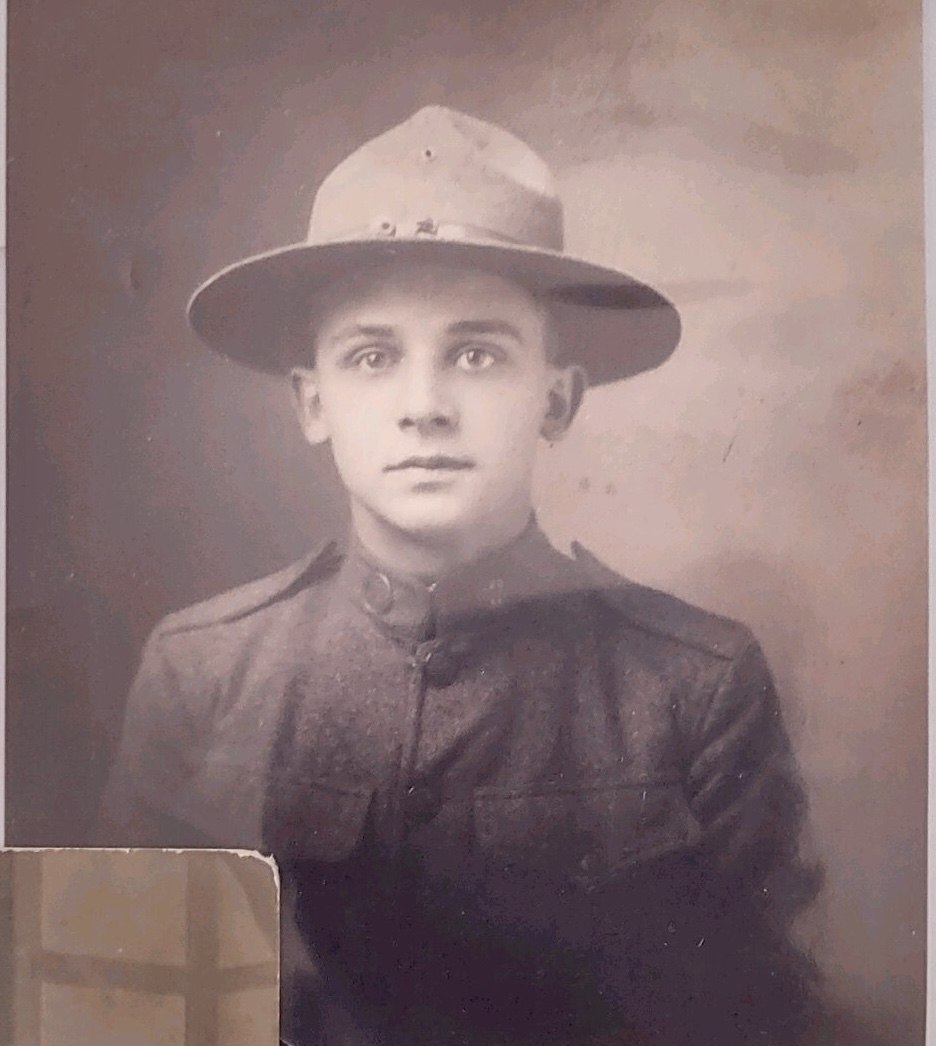 John Francis Zurawka ("Lala") in U.S. Army uniform, WWI