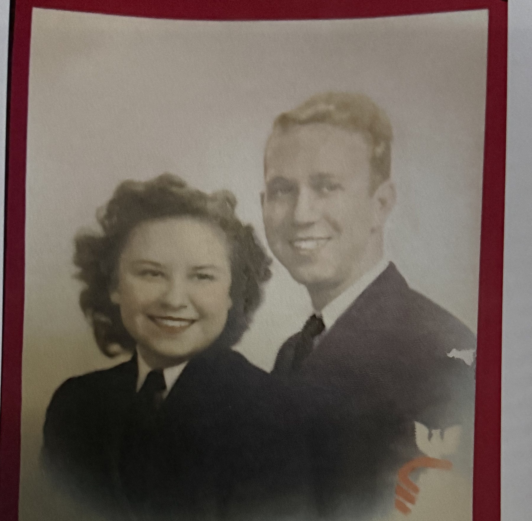 Robert Keith Krotzer and Christine "Penny" Zurawka, wartime portrait