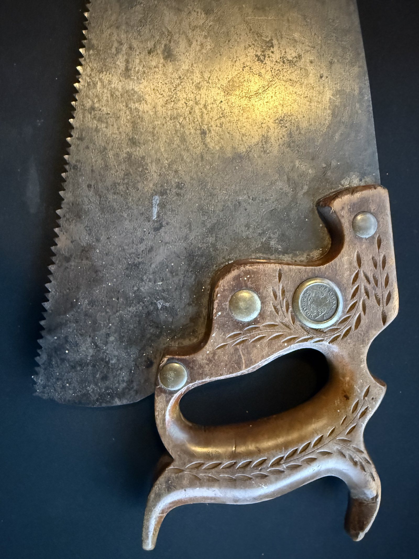 Close-up of the Krotzer saw handle